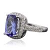 Image 4 : 14KT White Gold 2.82ct Tanzanite and Diamond Ring