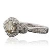 Image 2 : 14KT White Gold GIA Certified 1.63ctw Diamond Ring