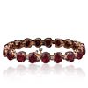 Image 4 : 14KT Rose Gold 28.72ctw Ruby and Diamond Bracelet