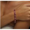 Image 5 : 14KT Rose Gold 28.72ctw Ruby and Diamond Bracelet