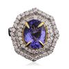 Image 3 : 14KT Two-Tone Gold 2.63ct Tanzanite and Diamond Ring