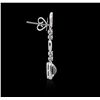 Image 4 : 14KT White Gold 3.92ctw Black Diamond Earrings