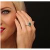 Image 5 : 14KT White Gold 3.46ct Emerald and Diamond Ring