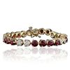 Image 3 : 14KT Yellow Gold 4.32ctw Ruby and Diamond Bracelet