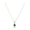 Image 4 : 14KT Yellow Gold 2.58ct Emerald and Diamond Pendant With Chain