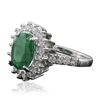 Image 4 : 14KT White Gold 2.07ct Emerald and Diamond Ring