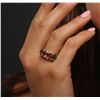 Image 6 : 10KT Yellow Gold 4.97ctw Multi Color Tourmaline and Diamond Ring