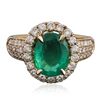 Image 3 : 14KT Yellow Gold 2.13ct Emerald and Diamond Ring