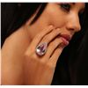 Image 5 : 14KT Yellow Gold 38.02ct GIA Certified Kunzite and Diamond Ring