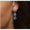 Image 5 : 14KT White Gold 8.52ctw Tanzanite and Diamond Earrings