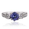 Image 1 : 14KT White Gold 1.15ct Tanzanite and Diamond Ring
