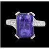 Image 3 : 14KT White Gold 5.67ct Tanzanite and Diamond Ring