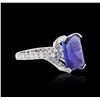 Image 4 : 14KT White Gold 5.67ct Tanzanite and Diamond Ring