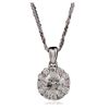 Image 3 : 14KT White Gold 1.18ctw Diamond Pendant With Chain