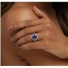 Image 1 : 14KT White Gold 3.62ctw Tanzanite and Diamond Ring