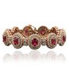 Image 3 : 14KT Rose Gold 10.89ctw Ruby and Diamond Bracelet