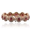 Image 4 : 14KT Rose Gold 10.89ctw Ruby and Diamond Bracelet