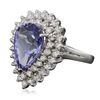 Image 4 : 14KT White Gold 5.20ct Tanzanite and Diamond Ring