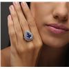 Image 5 : 14KT White Gold 5.20ct Tanzanite and Diamond Ring