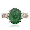 Image 3 : 14KT Yellow Gold 3.81ct Emerald and Diamond Ring