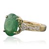 Image 4 : 14KT Yellow Gold 3.81ct Emerald and Diamond Ring