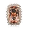 Image 3 : 14KT Rose Gold 24.92ct Morganite and Diamond Ring