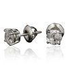 Image 2 : 14KT White Gold 1.41ctw Diamond Stud Earrings