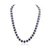 Image 3 : 14KT White Gold 73.04ctw Sapphire and Diamond Necklace