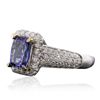 Image 2 : 14KT Two-Tone Gold 1.68ct Tanzanite and Diamond Ring