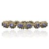 Image 4 : 14KT Yellow Gold 9.90ctw Tanzanite and Diamond Bracelet