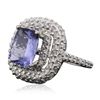 Image 2 : 14KT White Gold 3.18ct Tanzanite and Diamond Ring