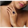 Image 7 : 14KT Yellow Gold 14.56ct Amethyst and Diamond Ring