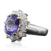 Image 4 : 14KT Two-Tone Gold 3.64ct Tanzanite and Diamond Ring