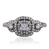 Image 1 : 14KT White Gold 0.54ctw Diamond Ring