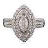 Image 1 : 14KT White Gold 1.21ctw Diamond Ring