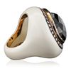 Image 4 : 18KT Yellow Gold 40.00ct Onyx and Diamond Ring