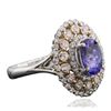 Image 2 : 14KT Two-Tone Gold 1.73ct Tanzanite and Diamond Ring