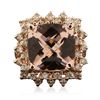 Image 3 : 14KT Rose Gold 6.94ct Morganite and Diamond Ring