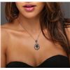 Image 1 : 18KT Black Gold 1.93ctw Black Diamond Pendant With Chain