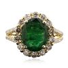 Image 3 : 14KT Yellow Gold 3.49ct Emerald and Diamond Ring