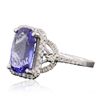 Image 4 : 14KT White Gold 3.34ct Tanzanite and Diamond Ring