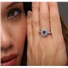 Image 2 : 14KT White Gold Tanzanite and Diamond Ring