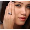 Image 5 : 14KT White Gold Tanzanite and Diamond Ring