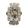 Image 3 : 14KT Yellow Gold 7.54ct Aquamarine and Diamond Ring