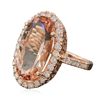 Image 4 : 14KT Rose Gold 8.82ct Morganite and Diamond Ring