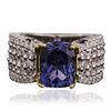 Image 1 : 14KT Two-Tone Gold 3.80ct Tanzanite and Diamond Ring