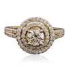 Image 1 : 14KT Yellow Gold 1.37ctw Diamond Ring