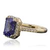 Image 2 : 14KT Yellow Gold 1.69ct Tanzanite and Diamond Ring