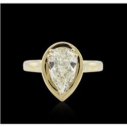 14KT Yellow Gold 1.71ct Pear Cut Diamond Solitaire Ring