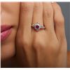 Image 3 : 14KT White Gold 0.51ct Ruby and Diamond Ring